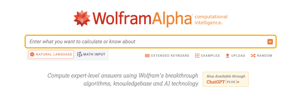 wolfram alpha Inteligência Artificial na preparação para o Enem