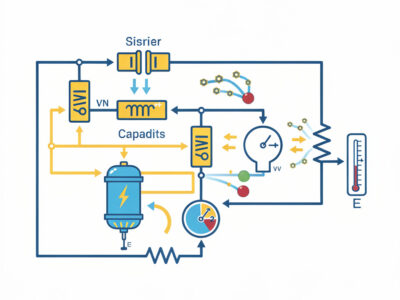 Ilustração científica de eletrodinâmica
