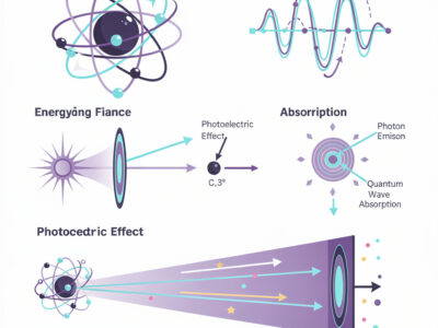 Ilustração científica de física moderna