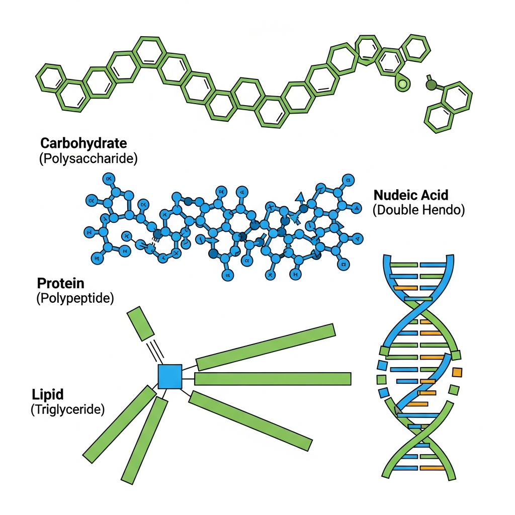 Ilustração educacional sobre compostos orgânicos