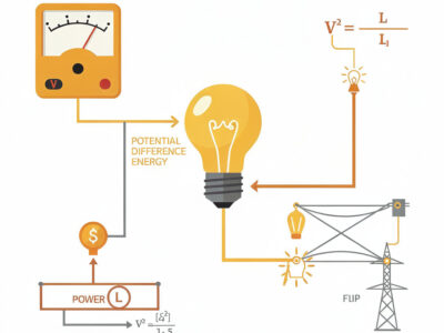Ilustração científica de potência elétrica