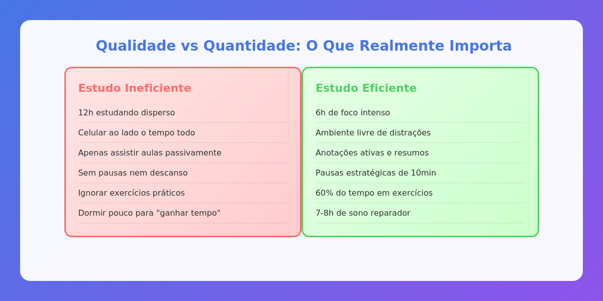 Qualidade vs Quantidade