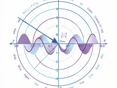 Ilustração do círculo trigonométrico com seno e cosseno