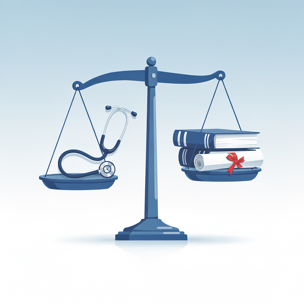 Ilustração sobre qualidade do ensino médico e avaliação de cursos de Medicina