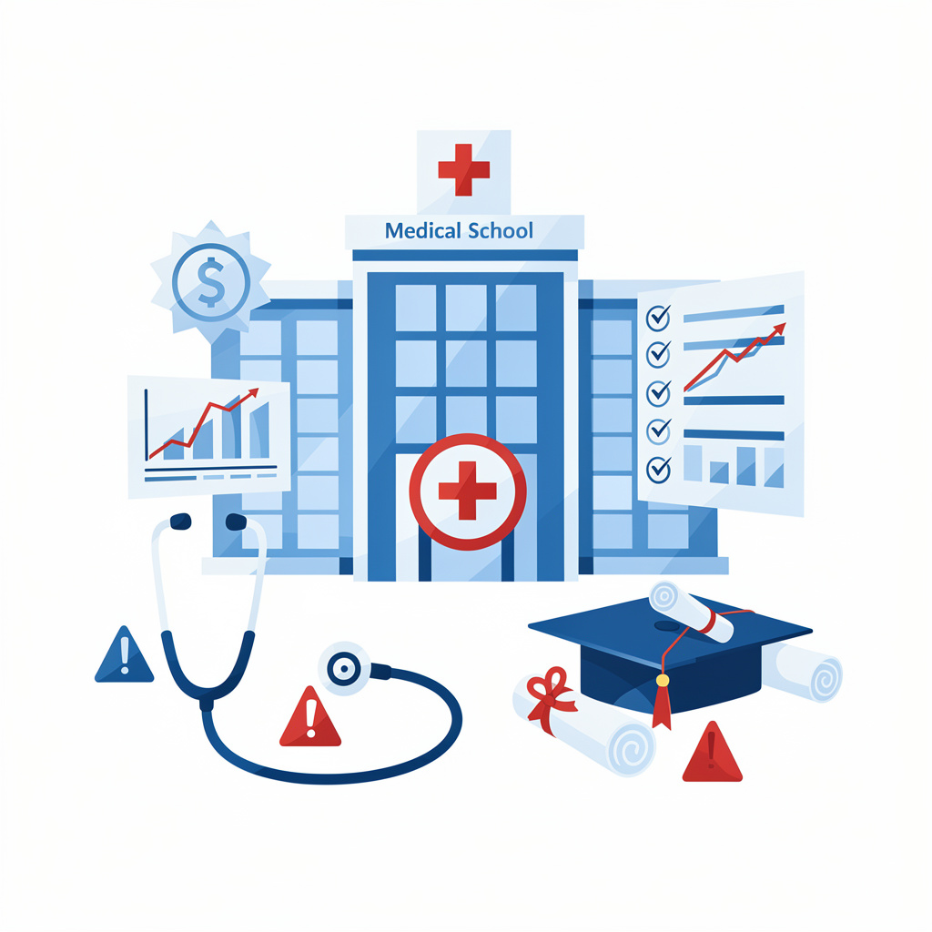 Ilustração sobre supervisão do MEC em cursos de medicina